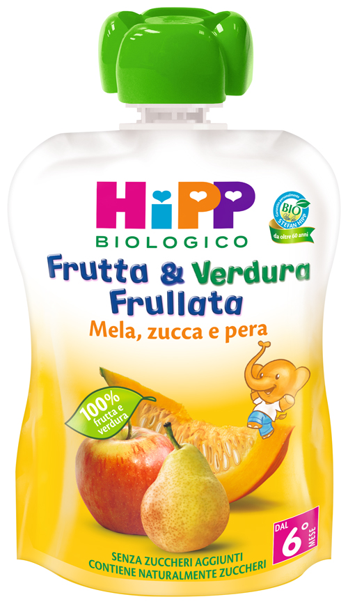 HIPP BIO FRUTTA & VERDURA MELA PERA ZUCCA 90 G - Farmastop