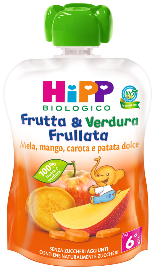 HIPP BIO FRUTTA & VERDURA MELA MANGO CAROTA PATATA DOLCE 90 G - Farmastop