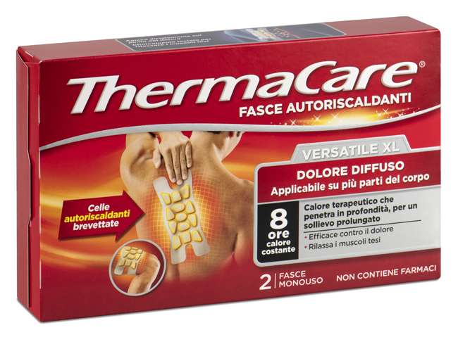 FASCIA AUTORISCALDANTE VERSATILE THERMACARE XL 2 PEZZI - Farmastop
