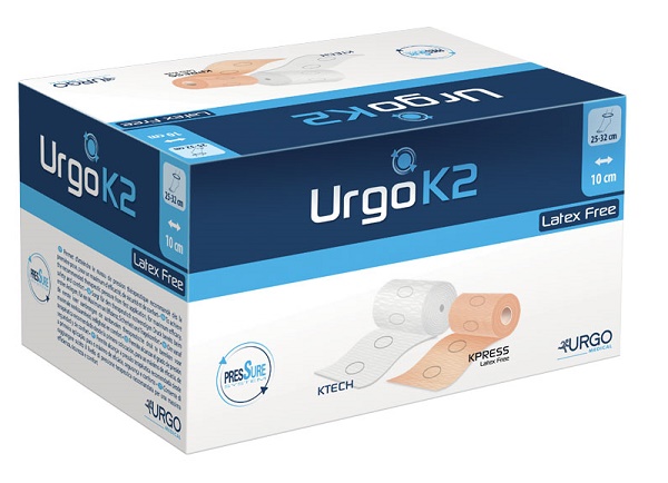 BENDAGGIO URGOK2 LATEX FREE KIT BENDAGGIO T2 CAVIGLIA 25-32 2 PEZZI 10 CM - Farmastop