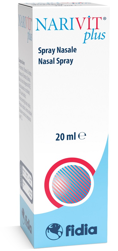 NARIVIT PLUS SPRAY NASALE 20 ML CON ACIDO IALURONICO CROSS-LINKATO D-PANTENOLO BIOTINA VITAMINA E VITAMINA E - Farmastop