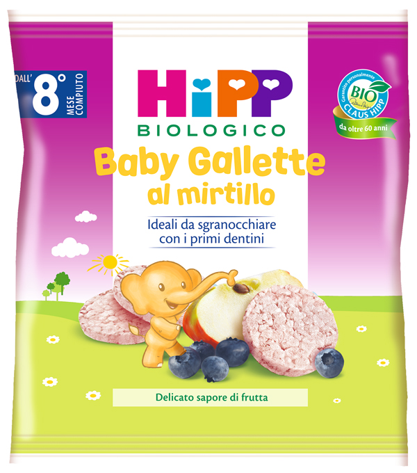 HIPP BIO BABY GALLETTE DI RISO AL MIRTILLO 30 G - Farmastop