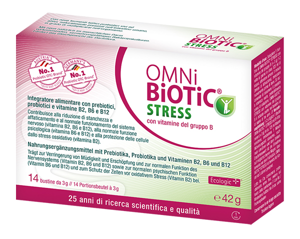 OMNI BIOTIC STRESS VITAMINE GRUPPO B 14 BUSTINE DA 3 G - Farmastop