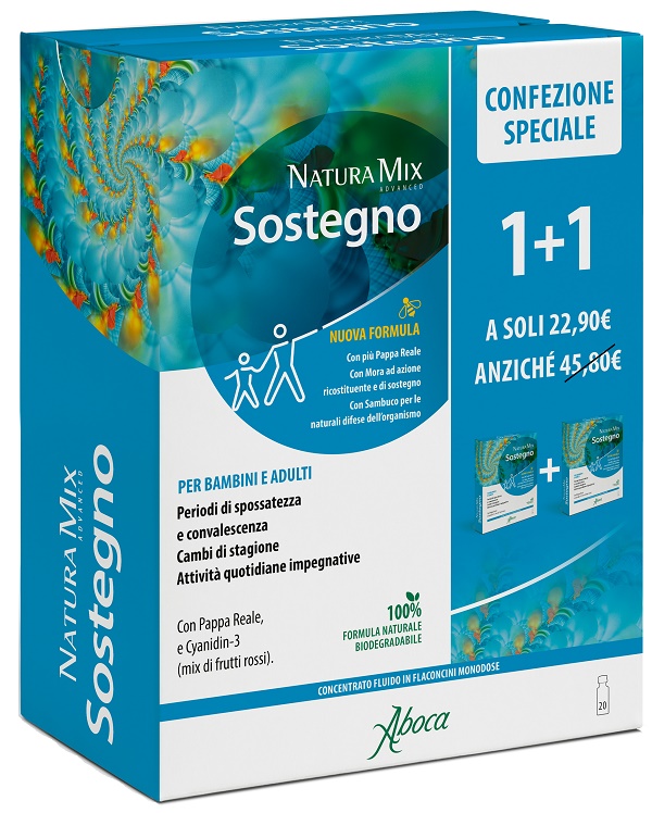 NATURA MIX ADVANCED SOSTEGNO 10 FLACONCINI + 10 FLACONCINI CONFEZIONE SPECIALE - Farmastop