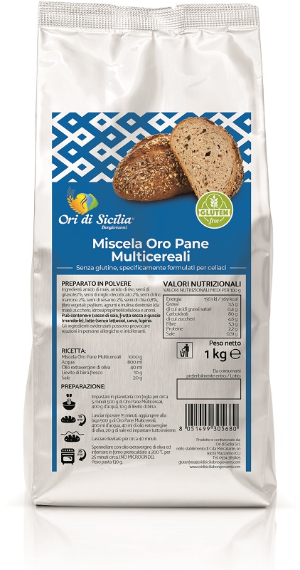 ORI DI SICILIA MIX ORO PANE MULTICEREALI 1 KG - Farmastop