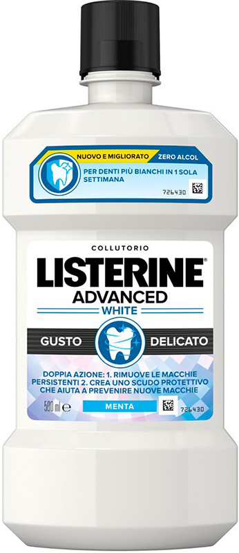 LISTERINE ADVANCED WHITE 500 ML GUSTO DELICATO - Farmastop
