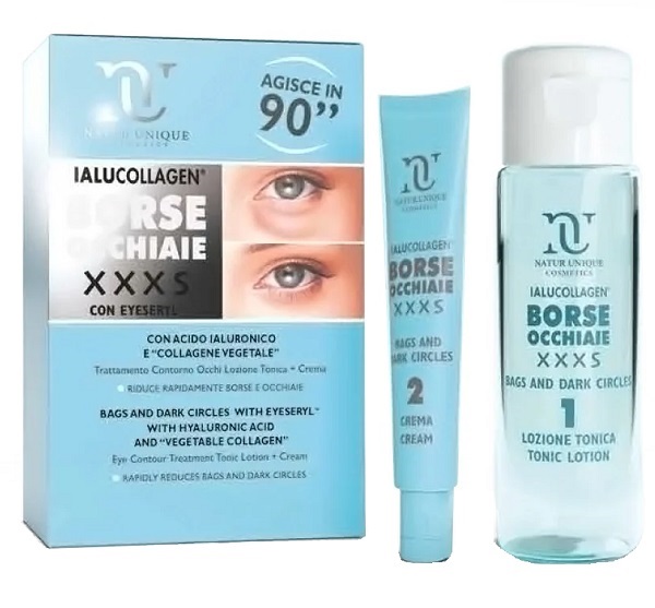 NATUR UNIQUE IALUCOLLAGEN BORSE E OCCHIAIE XXXS TONICO 10 ML + 30 ML - Farmastop