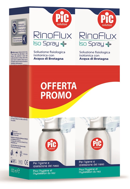 PROMO RINOFLUX SPRAY SOLUZIONE ISOTONICA+ 1+1 100 ML+100 ML - Farmastop