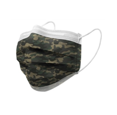 GISAFE MASCHERINA CHIRURGICA FILTRANTE 98% 3 VELI TIPO IIR CON ELASTICI ADULTI MILITARE 10 PEZZI - Farmastop