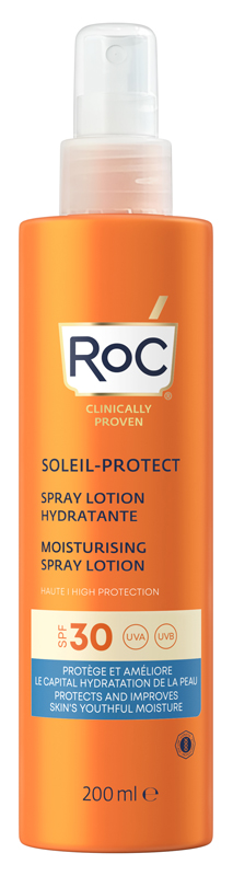ROC LOZIONE SPRAY SOLARE CORPO SPF 30 IDRATANTE 200 ML - Farmastop