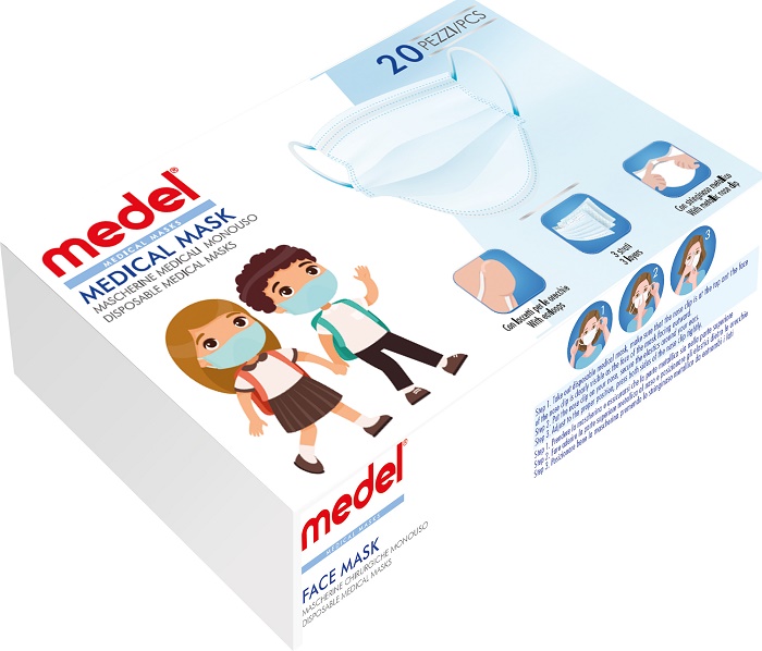 MEDEL MASCHERINA CHIRURGICA PEDIATRICA 20 PEZZI - Farmastop