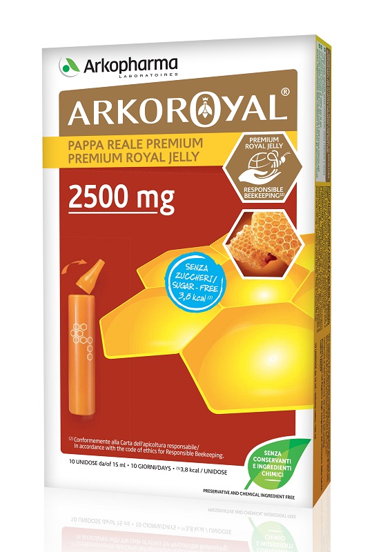 ARKOROYAL PAPPA REALE 2500 MG SENZA ZUCCHERO 10 FIALE - Farmastop