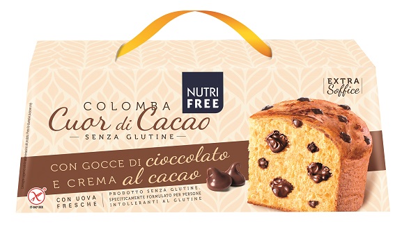 NUTRIFREE COLOMBA CUOR CACAO CON GOCCE DI CIOCCOLATO E CREMA AL CACAO 400 G - Farmastop