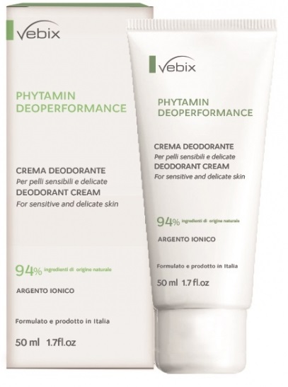 VEBIX PHYTAMIN E DEO PERFORMANCE CREMA DEO 72H-50ML SALI DI ARGENTO - Farmastop