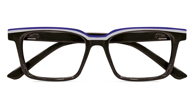 OCCHIALE DA LETTURA PREMONTATO TWINS GOLD BELLAG NERO/BLU +3,50 - Farmastop