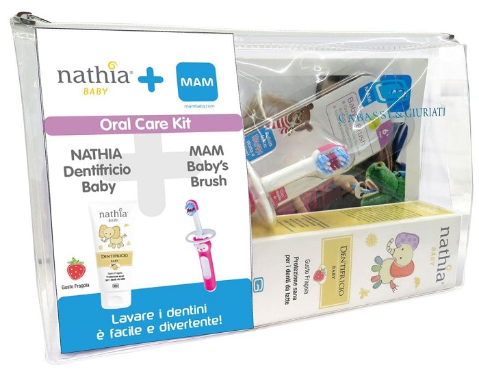 ORAL CARE KIT NEUTRO 1 DENTIFRICIO BABY NATHIA 50 ML + 1 MAM BABY'S BRUSH - Farmastop