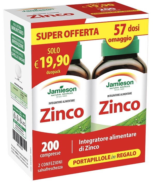 JAMIESON DUOPACK ZINCO 200 COMPRESSE - Farmastop