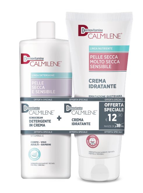 DERMOVITAMINA CALMILENE SENSICREAM DETERGENTE IN CREMA 500 ML + CREMA IDRATANTE 250 ML - Farmastop