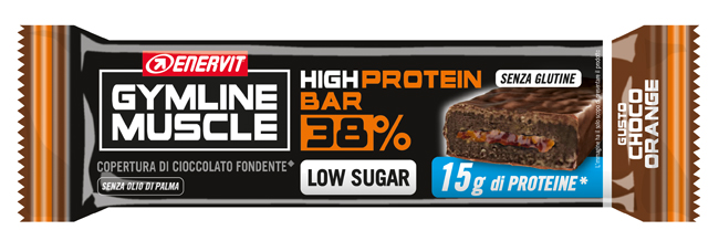 ENERVIT GYMLINE PROTEIN BAR 38% BARRETTA CIOCCOLATO-ARANCIA 40 G - Farmastop