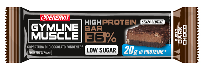 ENERVIT GYMLINE PROTEIN BAR 36% BARRETTA DARK CHOCOLATE 55 G - Farmastop