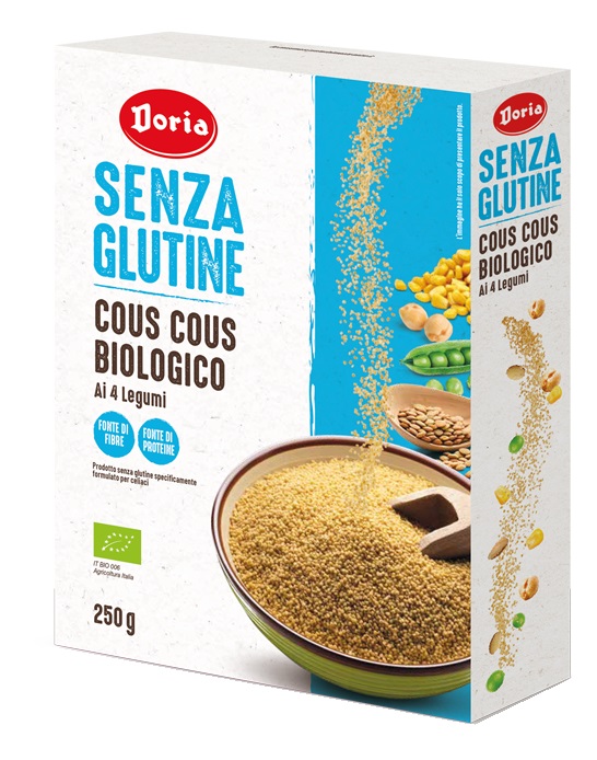 DORIA COUS COUS BIOLOGICO 4 LEGUMI 250 G - Farmastop