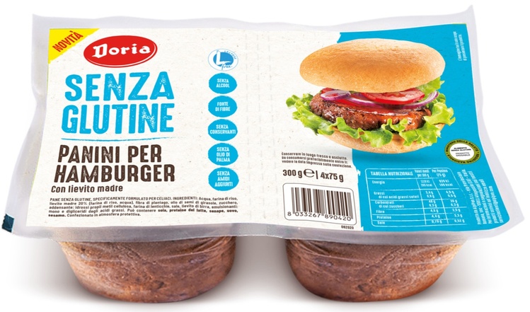 DORIA PANINI HAMBURGER 4X50 G - Farmastop
