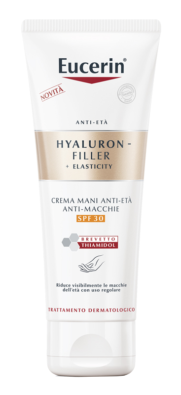 EUCERIN HYALURON FILLER + ELASTICITY CREMA MANI ANTI MACCHIE 75 ML - Farmastop