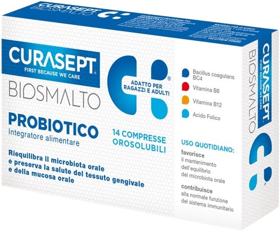 CURASEPT BIOSMALTO PROBIOTICO 14 COMPRESSE - Farmastop