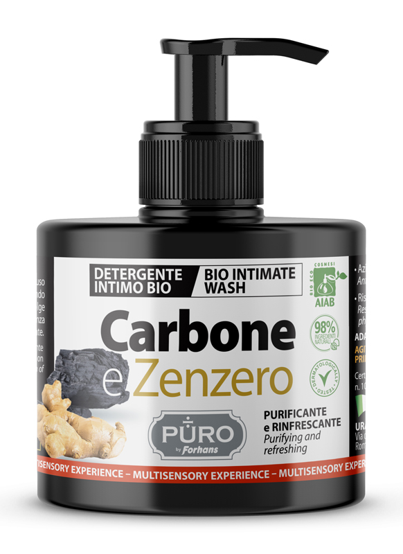 FORHANS PURO DETERGENTE INTIMO CARBONE & ZENZERO 250 ML - Farmastop