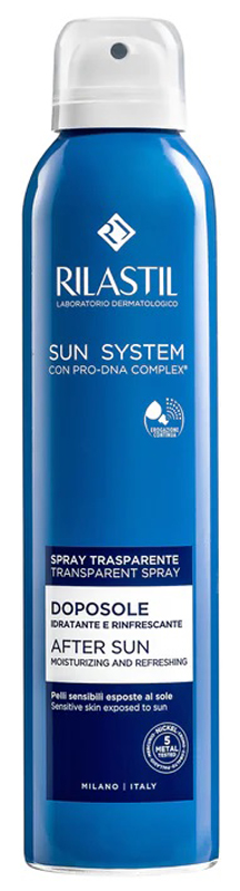 RILASTIL SUN SYSTEM DOPOSOLE SPRAY TRASPARENTE DOPOSOLE IDRATANTE E RINFRESCANTE 200 ML - Farmastop