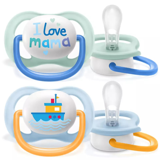 AVENT ULTRA AIR SUCCHIETTO MAMA/BOAT MASCHIO 0-6 MESI 2 PEZZI - Farmastop