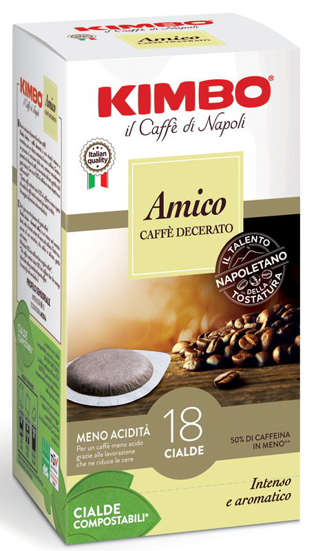KIMBO AMICO CAFFE' TORREFATTO E DECERATO 18 CIALDE 7 G - Farmastop