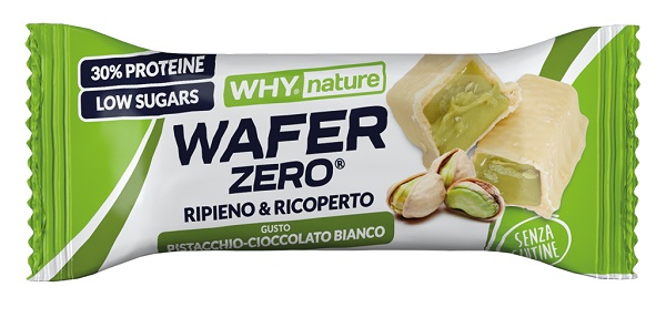 WHYNATURE WAFER ZERO PISTACCHIO CIOCCOLATO BIANCO 35 G - Farmastop