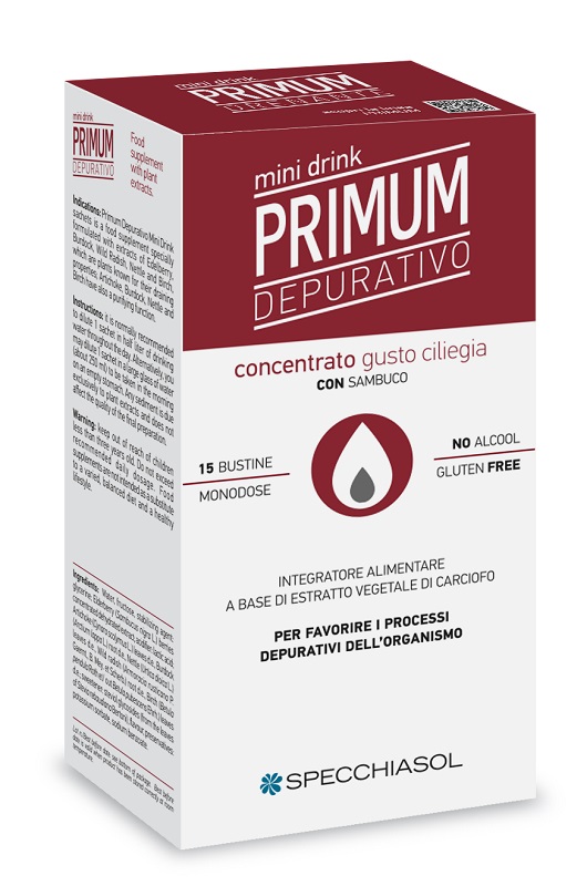 PRIMUM DEPURATIVO MINIDRINK CILIEGIA 15 STICK DA 10 ML - Farmastop
