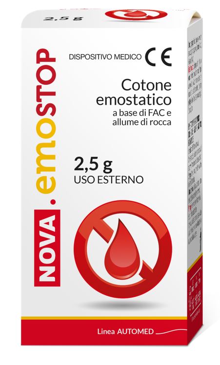 COTONE EMOSTATICO NOVA EMOSTOP 2,5 G - Farmastop