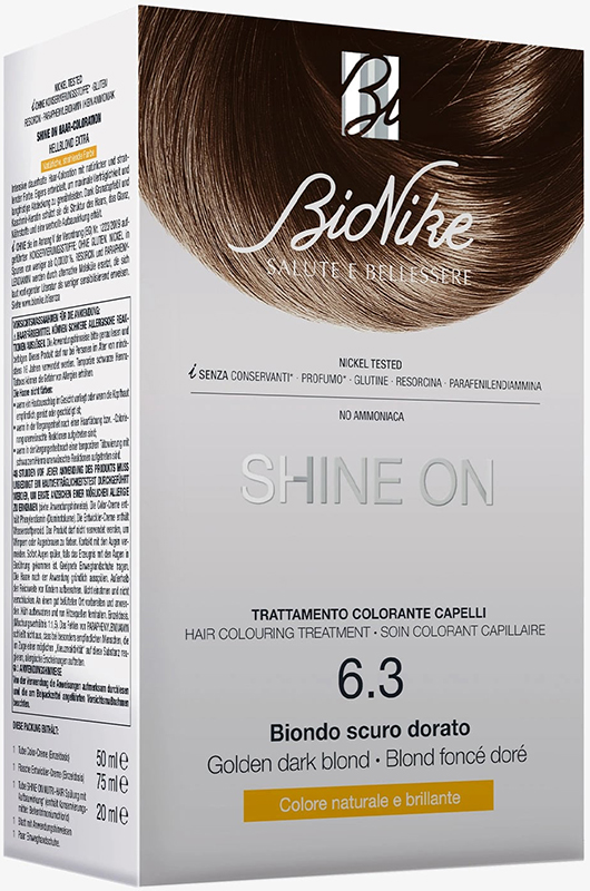 SHINE ON BIONDO SCURO DORATO 6,3 FLACONE 75 ML + TUBO 50 ML - Farmastop