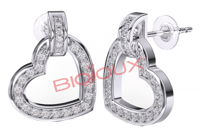 BJT224 ORECCHINO MONTECARLO HEART 12 MM - Farmastop