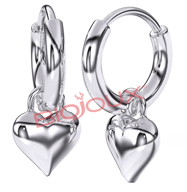 BJT227 ORECCHINO HOOP HEART - Farmastop