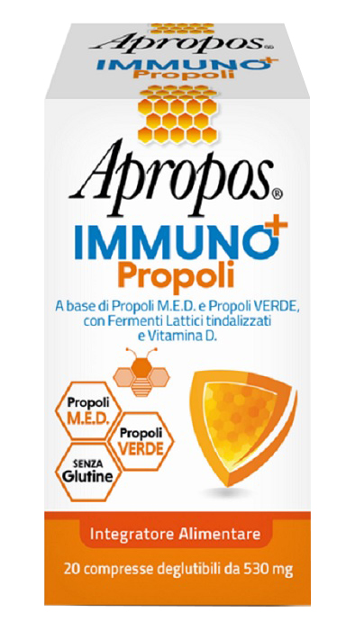 APROPOS IMMUNO+ PROPOLI 20 COMPRESSE DEGLUTIBILI - Farmastop