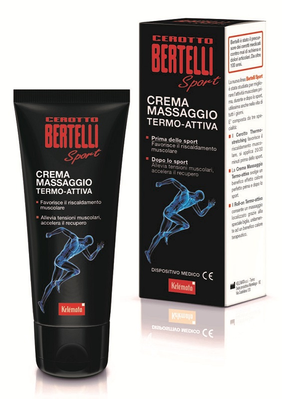 BERTELLI CEROTTO SPORT CREMA MASSAGGIO TERMO ATTIVA 75 ML - Farmastop
