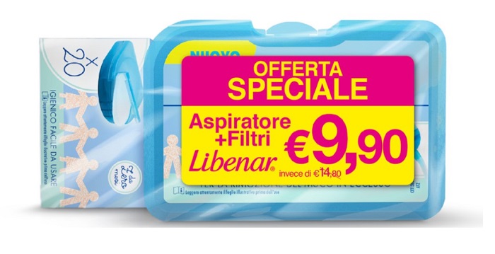 LIBENAR BIPACCO ASPIRATORE SOFT + 25 FILTRI - Farmastop