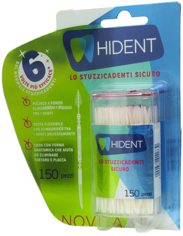 HIDENT STUZZICADENTI MONOUSO 150 PEZZI - Farmastop