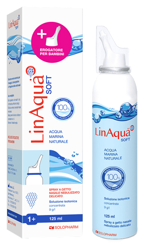 SOLUZIONE SPRAY ISOTONICA NASALE LINAQUA SOFT 125 ML CON DOPPIO EROGATORE - Farmastop