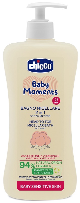 CHICCO BABY MOMENTS BAGNO CORPO CAPELLI MICELLARE 500 ML - Farmastop