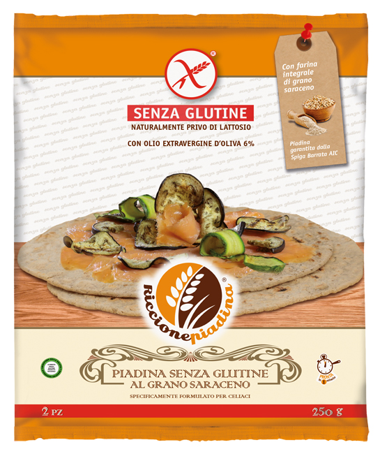 RICCIONE PIADINA SENZA GLUTINE AL GRANO SARACENO 2 X 125 G FUORI FRIGO - Farmastop