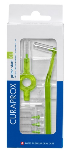 CURAPROX CPS 011 SCOVOLINO PRIME START 011 LIME GREEN 5 PEZZI - Farmastop