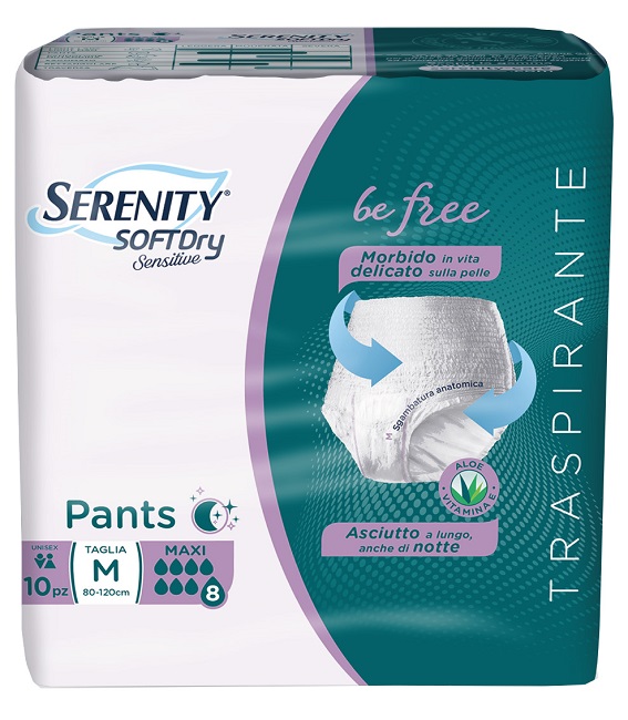 SERENITY PANTS SD SENSITIVE BE FREE MAXI M 10 PEZZI - Farmastop