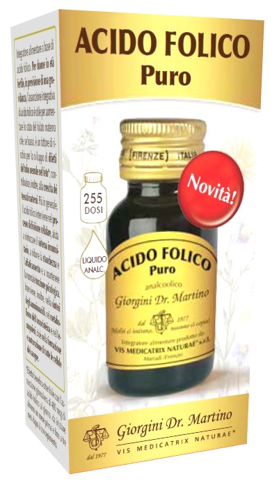 ACIDO FOLICO PURO LIQUIDO ANALCOLICO 30 ML - Farmastop