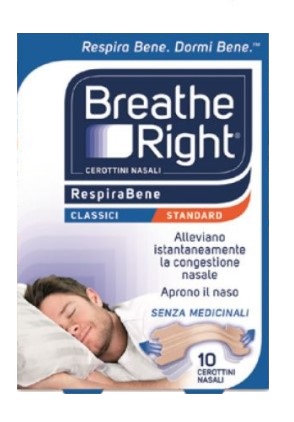 CEROTTI NASALI BREATHE RIGHT CLASSICI 10 PEZZI - Farmastop