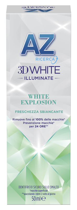 AZ 3D WHITE ILLUMINANTE WHITE EXPLOSION DENTIFRICIO 50 ML - Farmastop